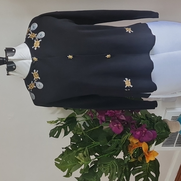 Turtle wareble  art hand painted Cardigan size Medium - Picture 9 of 17